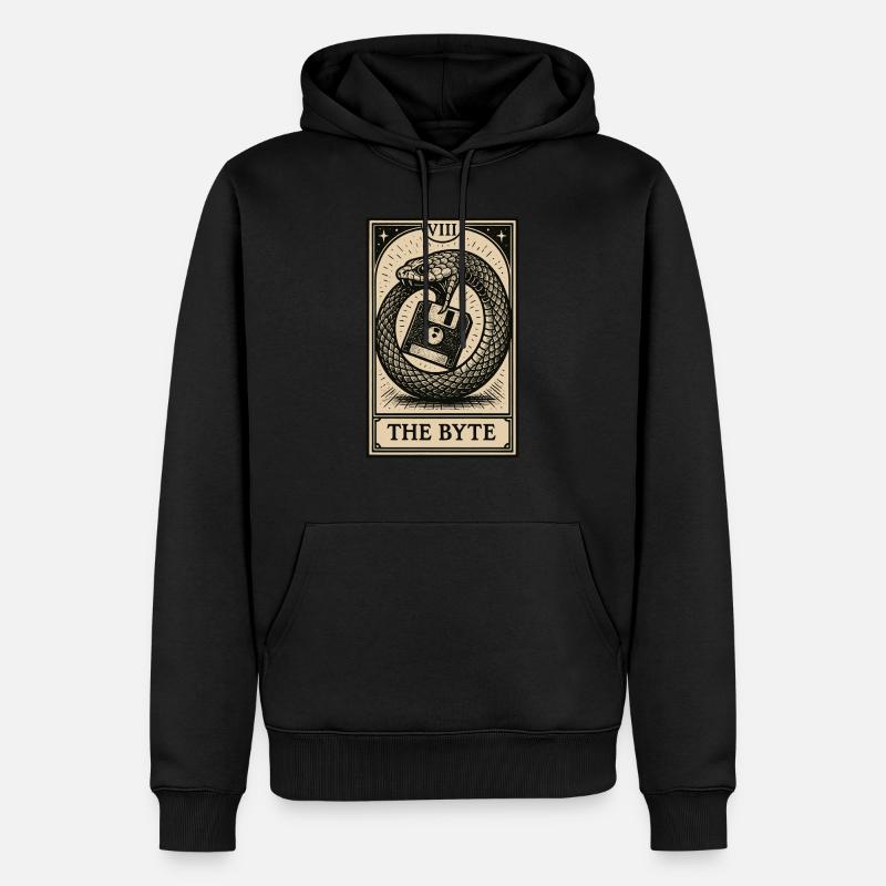 Data Hoarding Tarot – Das Byte - Männer Premium Bio Hoodie - Schwarz