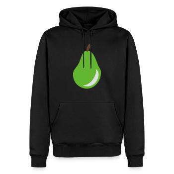 Birne - Obst - Männer Premium Bio Hoodie - Schwarz - Vorne - Nico (187cm)