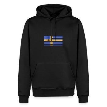 Schweden Schwedisch - Männer Premium Bio Hoodie - Schwarz - Vorne - Nico (187cm)