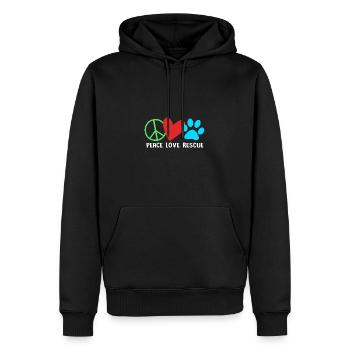 Sauvetage des animaux Droits des animaux Refuge pour animaux de sauvetage des animaux - Sweat à capuche Premium bio Homme - noir - Devant - Nico (187cm)