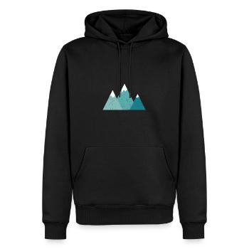 Mountains Outdoor - Hiking and climbing - Men’s Premium Organic Hoodie - black - Front - Nico (187cm)