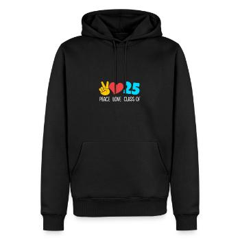 Klasse von 2025 Abi Abiturient Abitur 2025 - Männer Premium Bio Hoodie - Schwarz - Vorne - Nico (187cm)