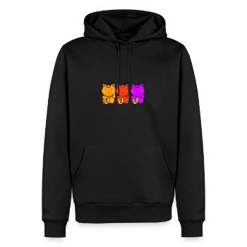 Maneki Neko Japan Glücksbringer - Männer Premium Bio Hoodie - Schwarz - Vorne - Nico (187cm)