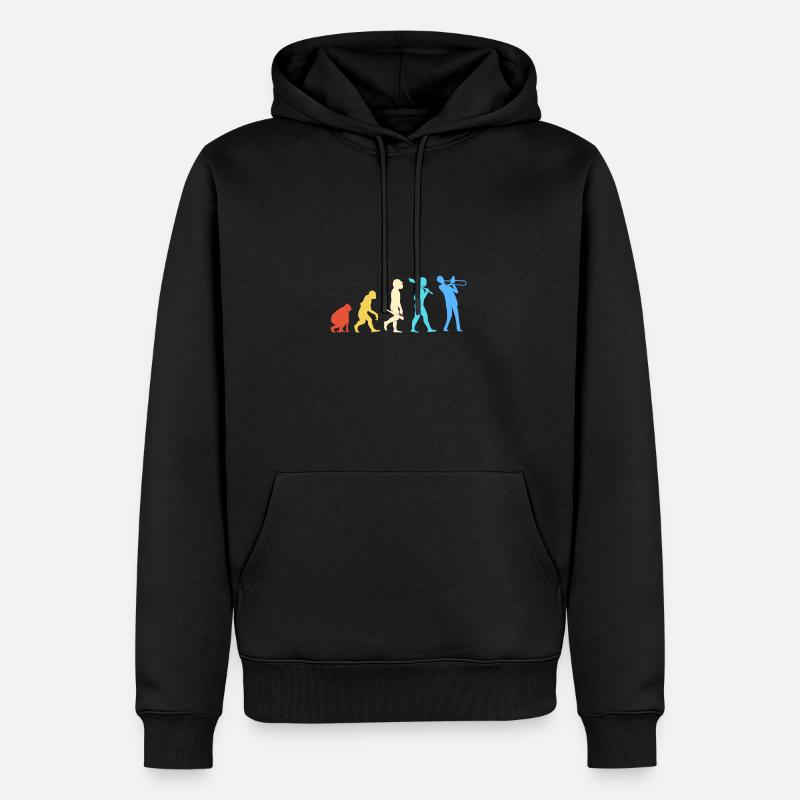 Posaune - Männer Premium Bio Hoodie - Schwarz