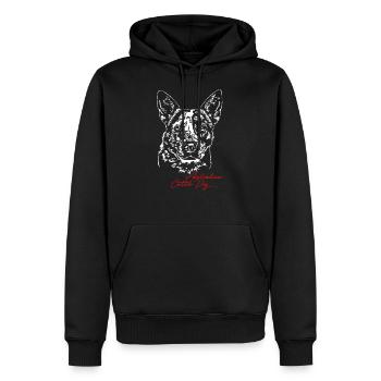 Chien de berger australien chien chien wilsigns chien de berger - Sweat à capuche Premium bio Homme - noir - Devant - Nico (187cm)