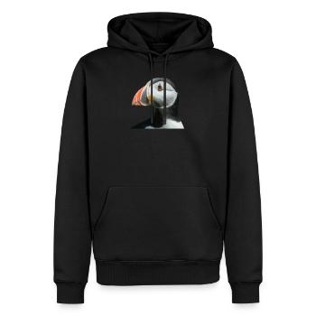 Puffin - Sweat à capuche Premium bio Homme - noir - Devant - Nico (187cm)