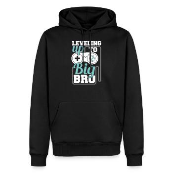 Niveler jusqu'à Big Bro - Big Brother Gamer - Sweat à capuche Premium bio Homme - noir - Devant - Nico (187cm)