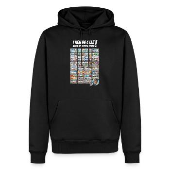 SPÉCIAL - i kenns olle, Bogfotzngefahr aiguë! - Sweat à capuche Premium bio Homme - noir - Devant - Nico (187cm)