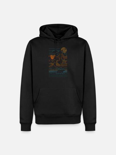Ours vibe - Sweat à capuche Premium bio Homme - noir