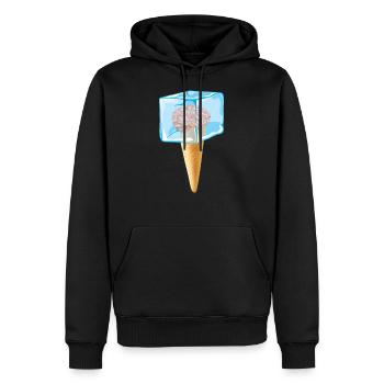 Ice Cream Headache , Eis, Sommer, brain Freeze - Männer Premium Bio Hoodie - Schwarz - Vorne - Nico (187cm)