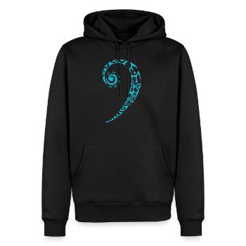 Welle Tribal Tattoo Muster Tropical Maritim Strand - Männer Premium Bio Hoodie - Schwarz - Vorne - Nico (187cm)