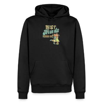 Amitié Amis Meilleurs Amis Shirt Classic - Sweat à capuche Premium bio Homme - noir - Devant - Nico (187cm)