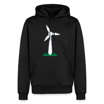 Windrad - Men’s Premium Organic Hoodie - black - Front - Nico (187cm)
