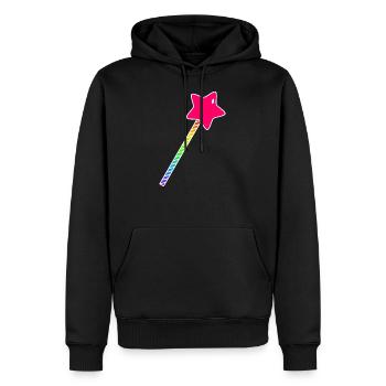 baguette mignonne et colorée - Sweat à capuche Premium bio Homme - noir - Devant - Nico (187cm)