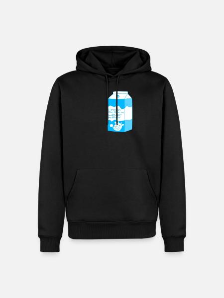 Milchpackung - Männer Premium Bio Hoodie - Schwarz