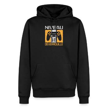 18. Geburtstag T-Shirt, Geek, Geekette. Idee - Männer Premium Bio Hoodie - Schwarz - Vorne - Nico (187cm)
