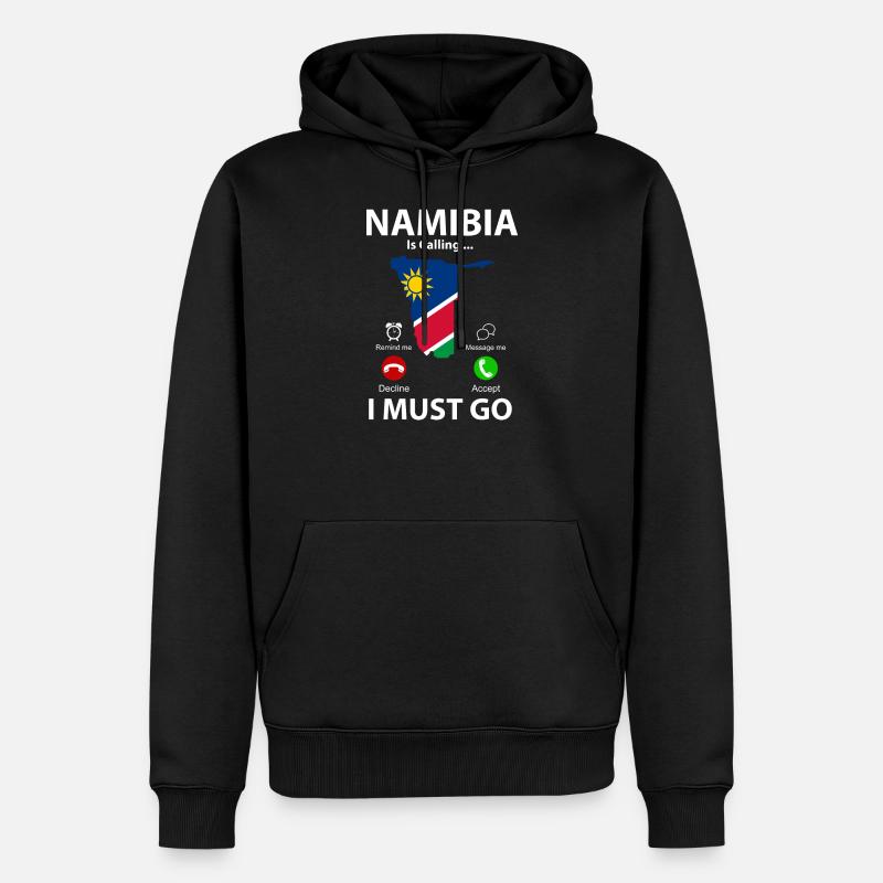 Namibia - Männer Premium Bio Hoodie - Schwarz