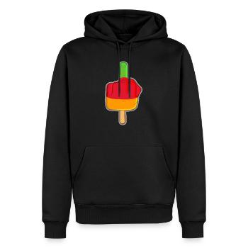 Doigt d’inondation de Lutschfinger Stinkefinger - Sweat à capuche Premium bio Homme - noir - Devant - Nico (187cm)