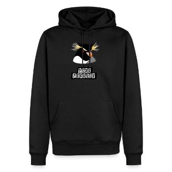 punk penguin - Men’s Premium Organic Hoodie - black - Front - Nico (187cm)