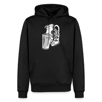 Apfelwein Hessisch Äppelwoi Geschenk Hessen Babbel - Männer Premium Bio Hoodie - Schwarz - Vorne - Nico (187cm)