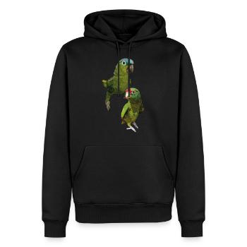 Papageien aus dem Amazonas - Männer Premium Bio Hoodie - Schwarz - Vorne - Nico (187cm)