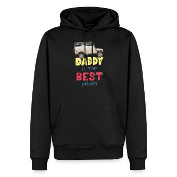 Defender Father's Day - Men’s Premium Organic Hoodie - black - Front - Nico (187cm)