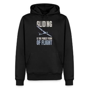 Les voiliers | Cadeau de vol à voile des pilotes - Sweat à capuche Premium bio Homme - noir - Devant - Nico (187cm)