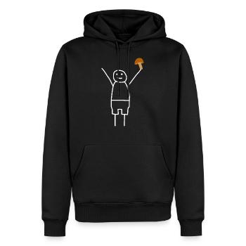 Mushroom collecting funny mushroom collectors porcini mushrooms mushrooms - Men’s Premium Organic Hoodie - black - Front - Nico (187cm)