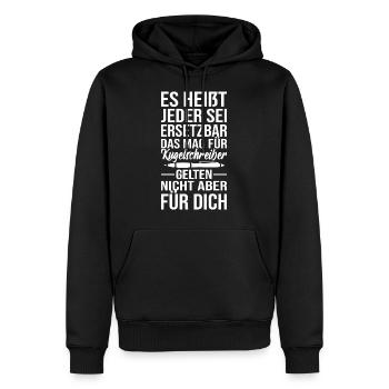 Abschiedsgeschenk Kollegen Jobwechsel - Männer Premium Bio Hoodie - Schwarz - Vorne - Nico (187cm)