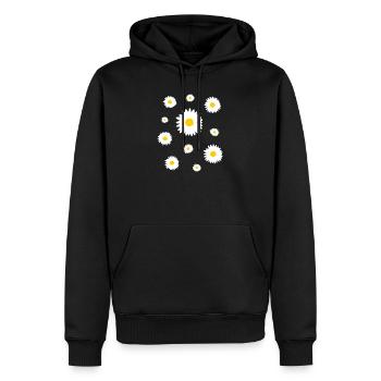 Cadeau pour la fête des mères : Idée de cadeau pour la fête des mères - Sweat à capuche Premium bio Homme - noir - Devant - Nico (187cm)