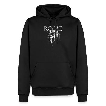 Rome Icône Gladiateur Illustration romaine Logo Icône - Sweat à capuche Premium bio Homme - noir - Devant - Nico (187cm)