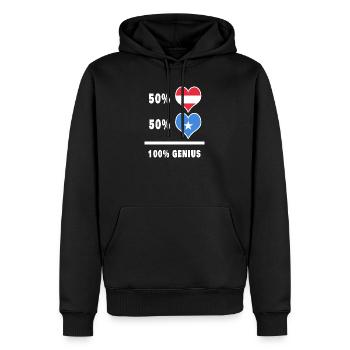 Austria and Somalia ingenious / Gift - Men’s Premium Organic Hoodie - black - Front - Nico (187cm)