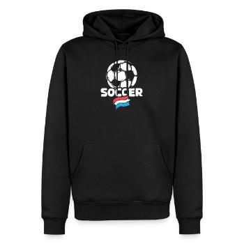Niederlande Soccer Ball Flagge Fußballteam icon - Männer Premium Bio Hoodie - Schwarz - Vorne - Nico (187cm)
