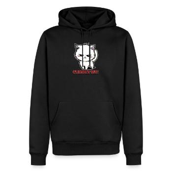 cuddle me - Männer Premium Bio Hoodie - Schwarz - Vorne - Nico (187cm)