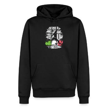 Fußball Italien Torschuss Team Illustration Symbol - Männer Premium Bio Hoodie - Schwarz - Vorne - Nico (187cm)
