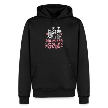 Schlagzeugerin Schlagzeug - Männer Premium Bio Hoodie - Schwarz - Vorne - Nico (187cm)