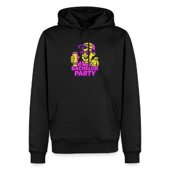 Bachelor Party - Männer Premium Bio Hoodie - Schwarz - Vorne - Nico (187cm)