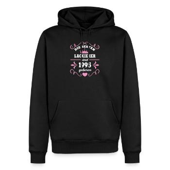 Lackierer Geburtstag Jahrgang 1995 Lackiererin 95 - Männer Premium Bio Hoodie - Schwarz - Vorne - Nico (187cm)