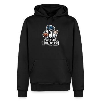 Postman Boo - Livraison fantôme d’Halloween effrayante et mignonne - Sweat à capuche Premium bio Homme - noir - Devant - Nico (187cm)