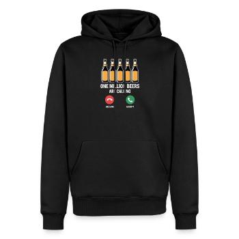 Un million de bières vous appellent - Funny Drinking Mem - Sweat à capuche Premium bio Homme - noir - Devant - Nico (187cm)