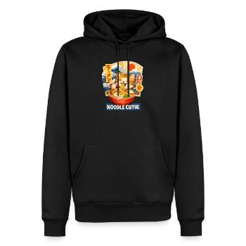 Ramen Nouilles, Amoureux des Chats, Kats Kawaii Rétro - Sweat à capuche Premium bio Homme - noir - Devant - Nico (187cm)