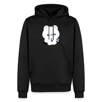 Café de l’ours polaire fatigué - Sweat à capuche Premium bio Homme - noir - Devant - Nico (187cm)