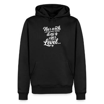 Nur noch dieses eine Level Gamer Geschenk - Männer Premium Bio Hoodie - Schwarz - Vorne - Nico (187cm)