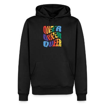 -2026-_LGBTQ_Queer_Queer_Queer_3 - Männer Premium Bio Hoodie - Schwarz - Vorne - Nico (187cm)