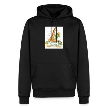 Giraffenzauber Erster Kindergartentag - Männer Premium Bio Hoodie - Schwarz - Vorne - Nico (187cm)