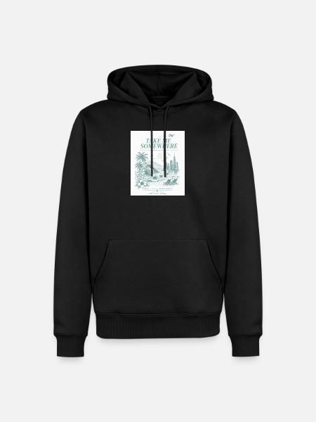 Bring mich irgendwohin - Männer Premium Bio Hoodie - Schwarz