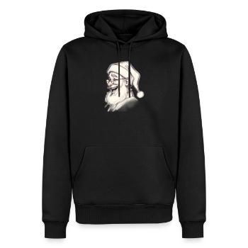 Santa Chef Skizzen-Tee - Männer Premium Bio Hoodie - Schwarz - Vorne - Nico (187cm)