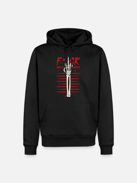 Fuck Halloween - Männer Premium Bio Hoodie - Schwarz