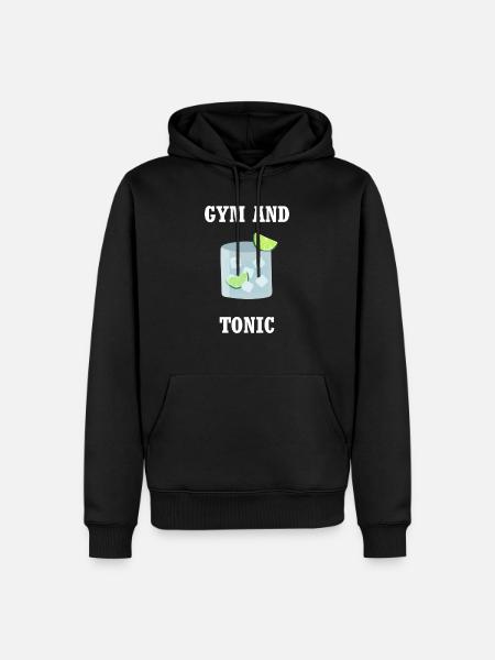 Gym und Tonic - Männer Premium Bio Hoodie - Schwarz