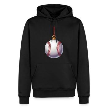JOYEUX NOËL BASEBALL - Sweat à capuche Premium bio Homme - noir - Devant - Nico (187cm)
